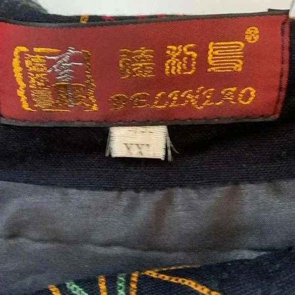 Deliniao China Black Short Jacket Fully Lined  Oriental Vibe - Picture 12 of 13